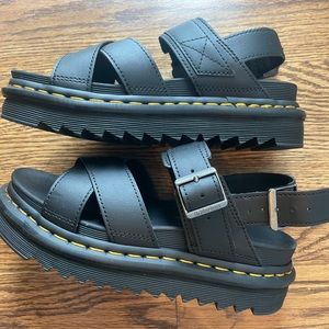 Dr. Martens Voss II Black Leather Sandals